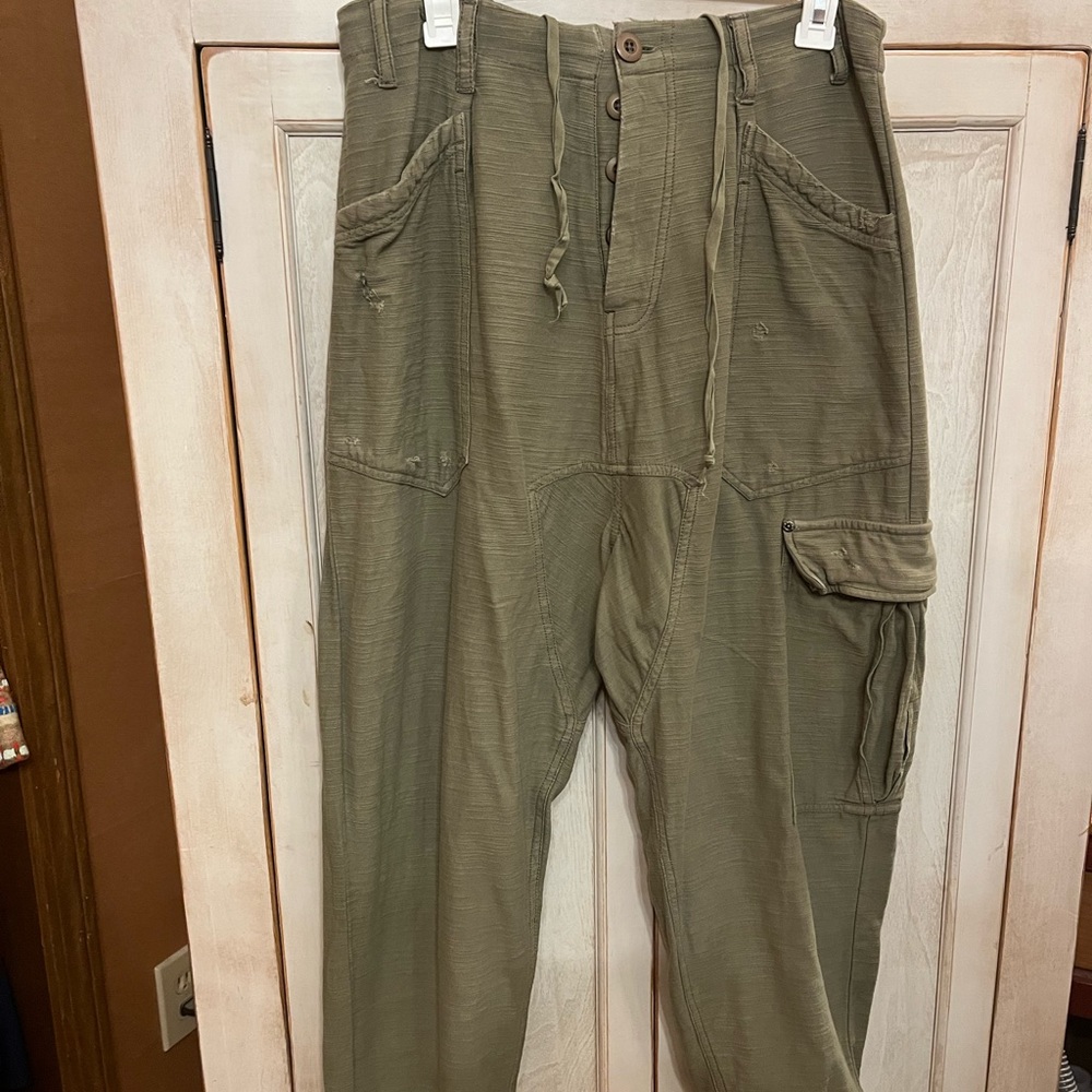 Free People Bay to Breakers harem pants Size XS in Green